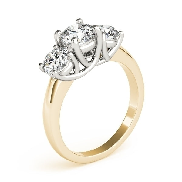 0.33 CT. THREE-STONE DIAMOND ENGAGEMENT RING IN 14K SOLID Yellow Gold
