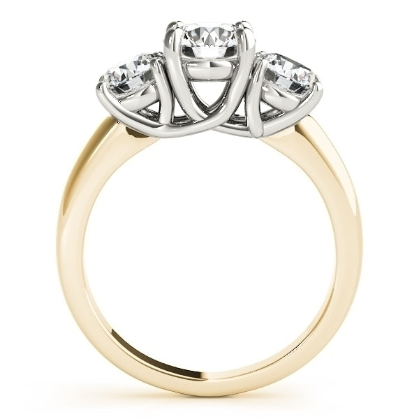 0.85 CT. THREE-STONE DIAMOND ENGAGEMENT RING IN 14K SOLID Yellow Gold