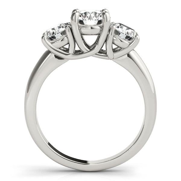 0.85 CT. THREE-STONE DIAMOND ENGAGEMENT RING IN 14K SOLID WHITE GOLD