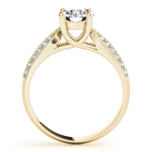 0.60 CT. Perfect Pave Engagement Ring in 14K Solid Yellow Gold
