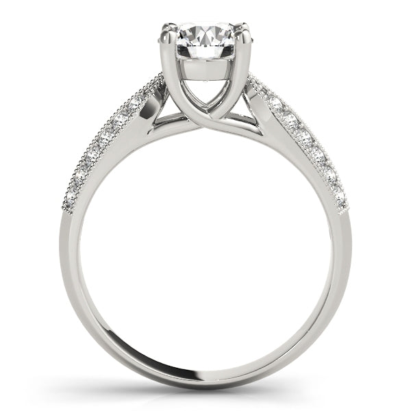 0.84 CT. Perfect Pave Engagement Ring in 14K Solid White Gold