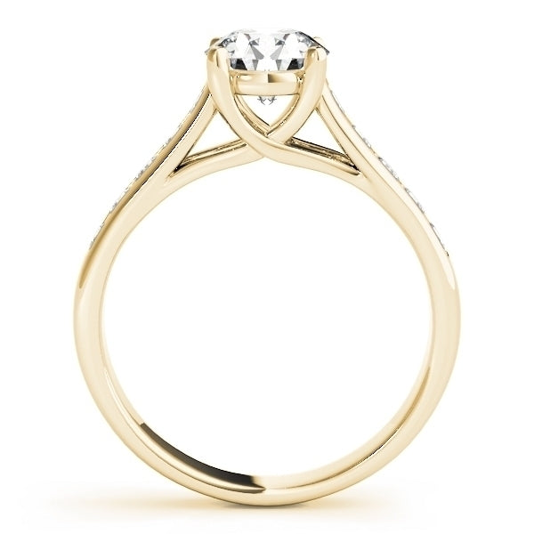 0.50 CT. Channel Diamond Engagement Ring in 14K Solid Yellow Gold