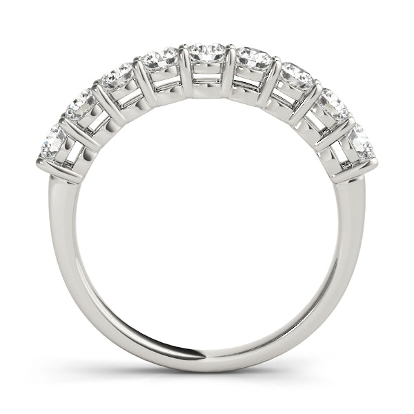 14K White Gold 0.60CTW Nine Stone Wire Basket Diamond Anniversary Ring VS1/VS2 F/G