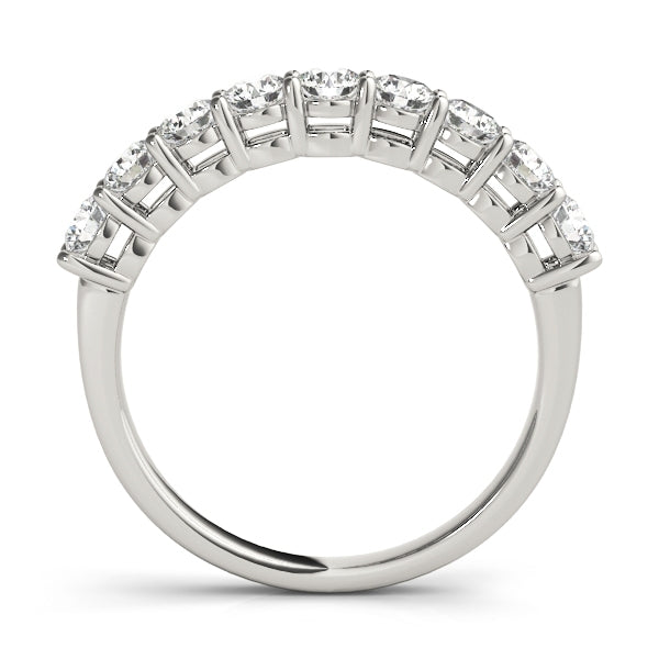 14K White Gold 1.60CTW Nine Stone Wire Basket Diamond Anniversary Ring VS1/VS2 F/G