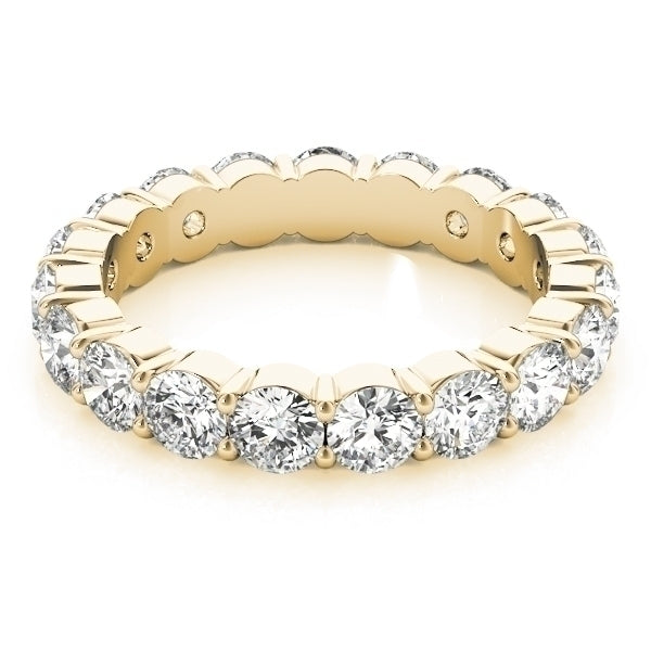 14k Yellow Gold Ladies 3.60CTW Common Prong Diamond Eternity Ring VS1/VS2 F/G