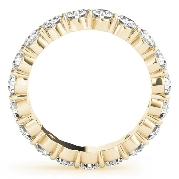 14k Yellow Gold Ladies 3.50CTW Common Prong Diamond Eternity Ring VS1/VS2 F/G