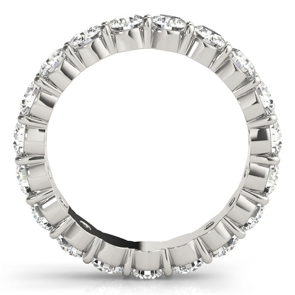 14k White Gold Ladies 2.00CTW Common Prong Diamond Eternity Ring VS1/VS2 F/G