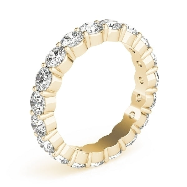 14k Yellow Gold Ladies 3.12CTW Common Prong Diamond Eternity Ring VS1/VS2 F/G