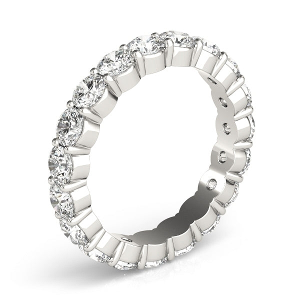 14k White Gold Ladies 0.60CTW Common Prong Diamond Eternity Ring VS1/VS2 F/G