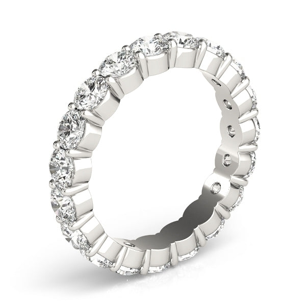 14k White Gold Ladies 1.60CTW Common Prong Diamond Eternity Ring VS1/VS2 F/G