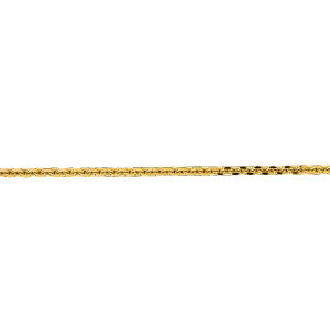 14K Solid Yellow Gold Cable Chain Necklace 0.8mm thick 18 Inches