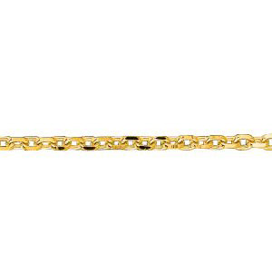 14K Solid Yellow Gold Cable Link Chain 1.4mm thick 20 Inches