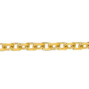 14K Solid Yellow Gold Cable Link Chain 2.3mm thick 22 Inches