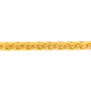 14K Solid Yellow Gold Diamond Cut Light Franco Bracelet 4.1mm thick 8 Inches