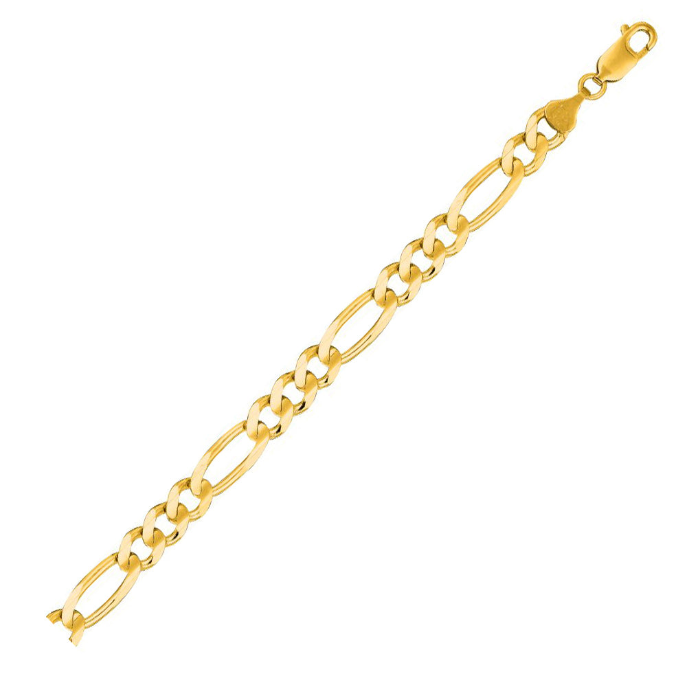 14K Solid Yellow Gold Classic Figaro 7mm thick 20 Inches