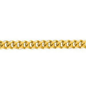14K Solid Yellow Gold Gourmette Chain 2mm thick 16 Inches