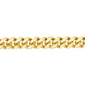 14K Solid Yellow Gold Gourmette Chain 3mm thick 22 Inches