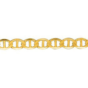 14K Solid Yellow Gold Mariner Link 4.5mm thick 20 Inches