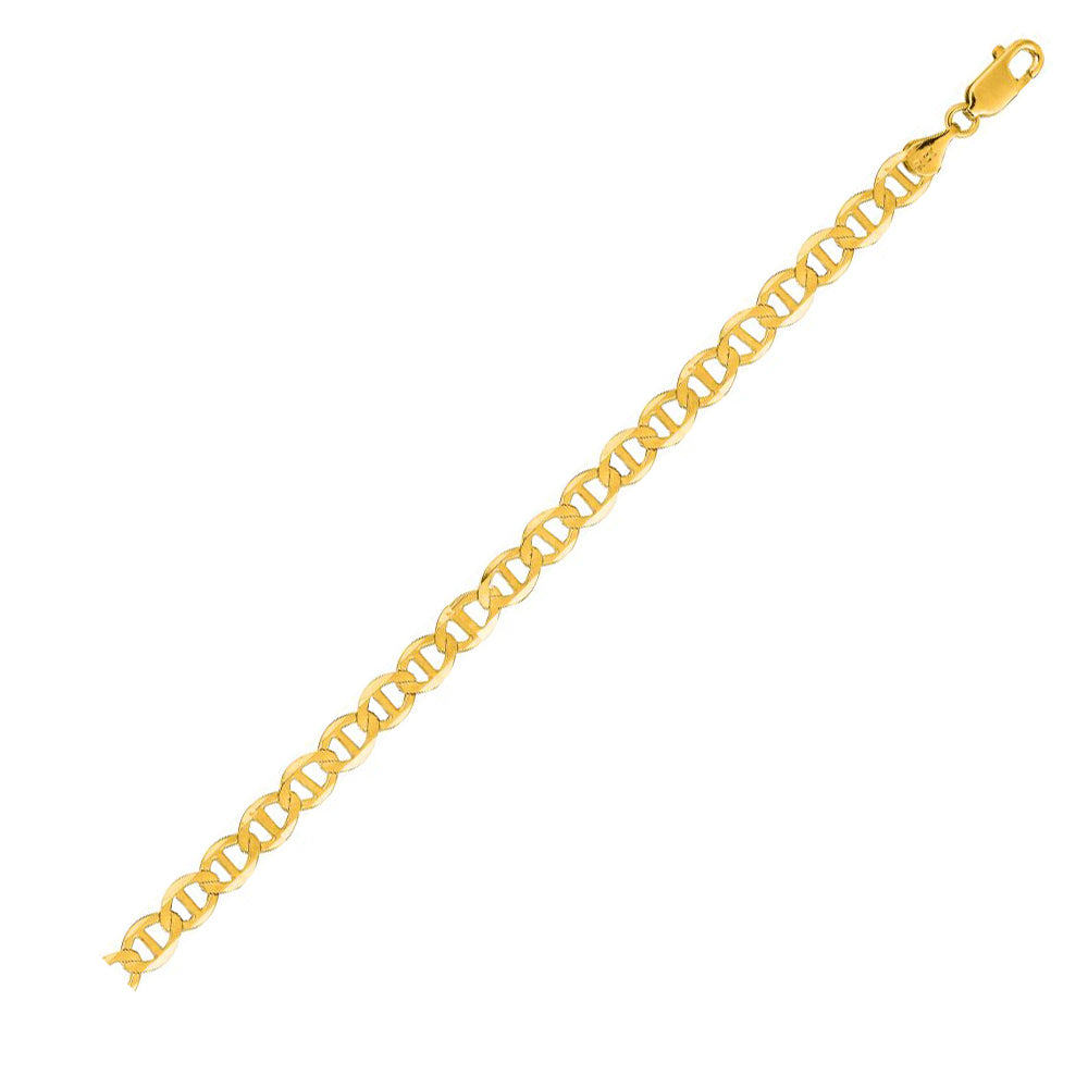 14K Solid Yellow Gold Mariner Link 5.5mm thick 18 Inches