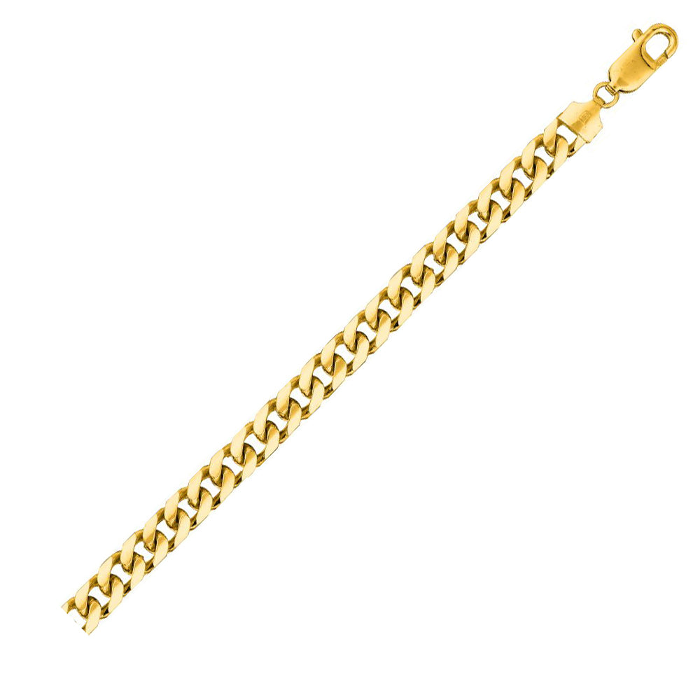 14K Solid Yellow Gold Miami Cuban Link 6.9mm thick 22 Inches