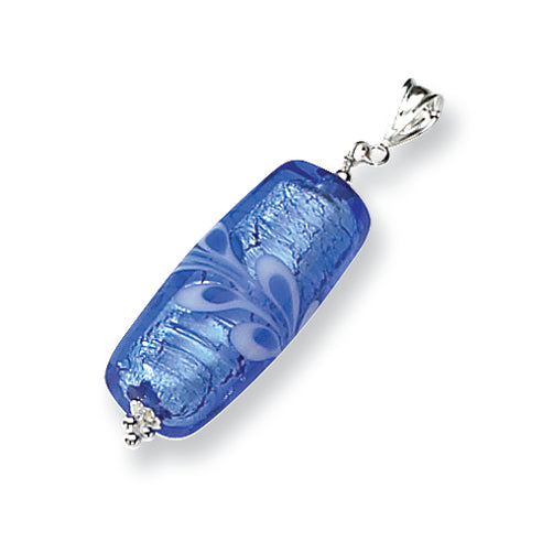 Sterling Silver Peacock Murano Glass Pendant