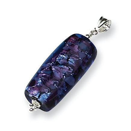 Sterling Silver Purple Murano Glass Pendant