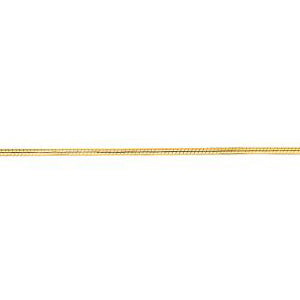 14K Solid Yellow Gold Round Snake Chain 0.8mm thick 20 Inches