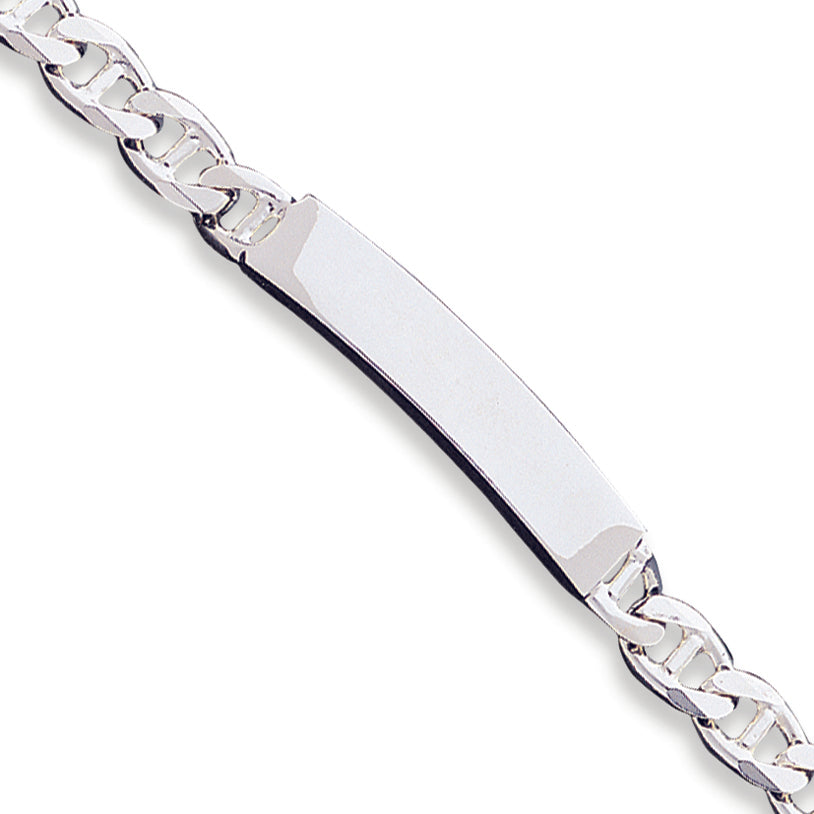 Sterling Silver Anchor ID Bracelet 8 Inches