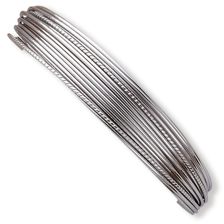 Sterling Silver 14mm Polished Rounded Fancy Cuff Bangle Bracelet