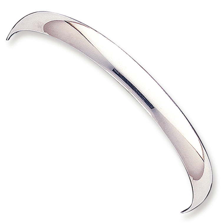 Sterling Silver 7mm Solid Polished Plain Slip-On Bangle Bracelet