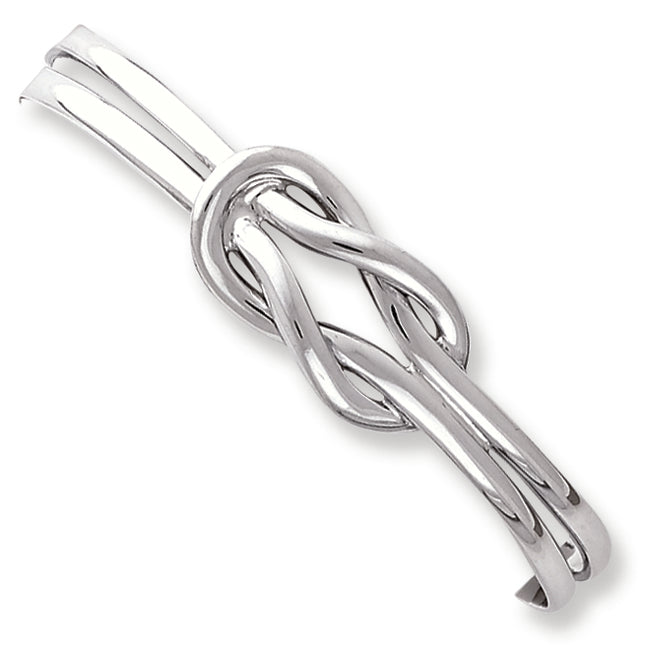 Sterling Silver Knot Design Cuff Bangle