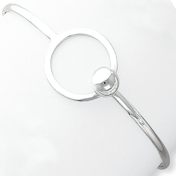 Sterling Silver Circle Bangle Bracelet