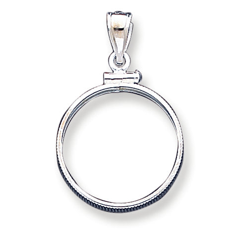 Sterling Silver 21.1 x 2mm $0.05 Plain Coin Bezel Pendant