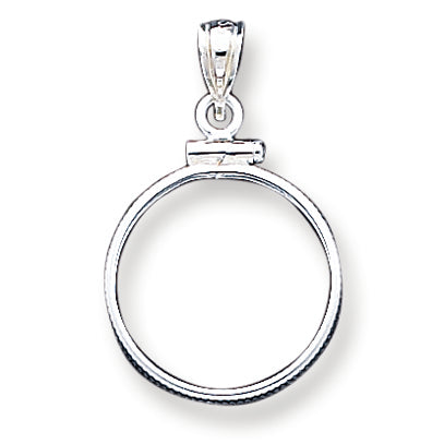 Sterling Silver 18 x 1.2mm $0.10 Plain Coin Bezel Pendant