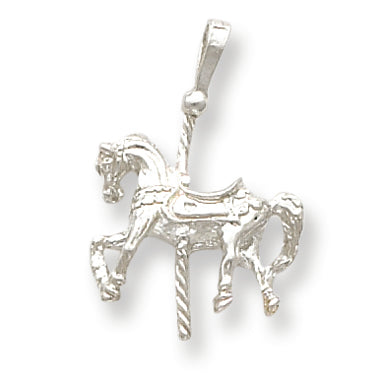 Sterling Silver Carousel Horse Pendant