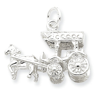 Sterling Silver Horse & Carriage Charm