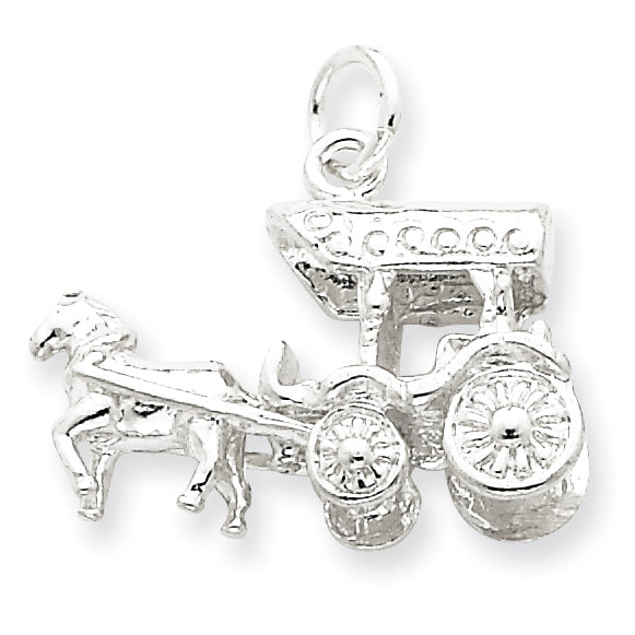 Sterling Silver Horse & Carriage Charm