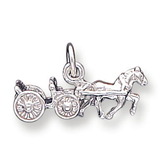 Sterling Silver Horse & Buggy Charm