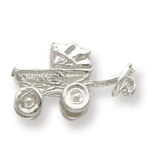 Sterling Silver Baby Carriage Charm