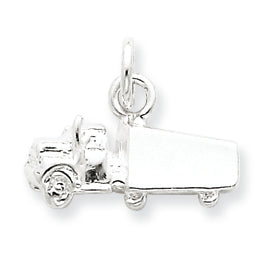 Sterling Silver Semi with Trailer Charm