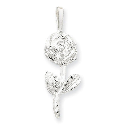 Sterling Silver Rose Pendant