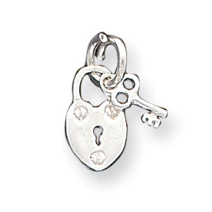 Sterling Silver Lock & Key Charm