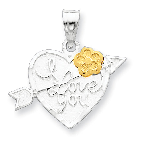 Sterling Silver I Love You Heart Charm