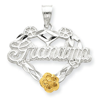 Sterling Silver Grandma Heart Charm