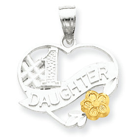 Sterling Silver # 1 Daughter Charm