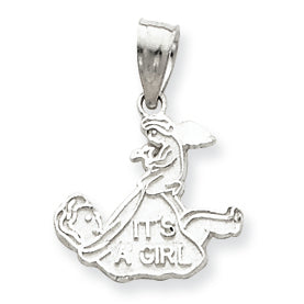Sterling Silver It's A Girl Charm