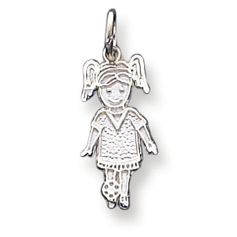 Sterling Silver Sports Girl Charm