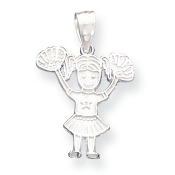 Sterling Silver Cheerleader Charm