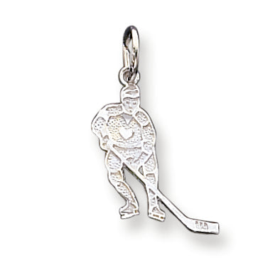 Sterling Silver Hockey Player Charm