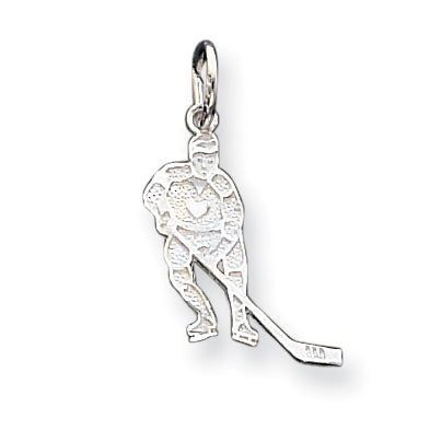 Sterling Silver Hockey Player Charm